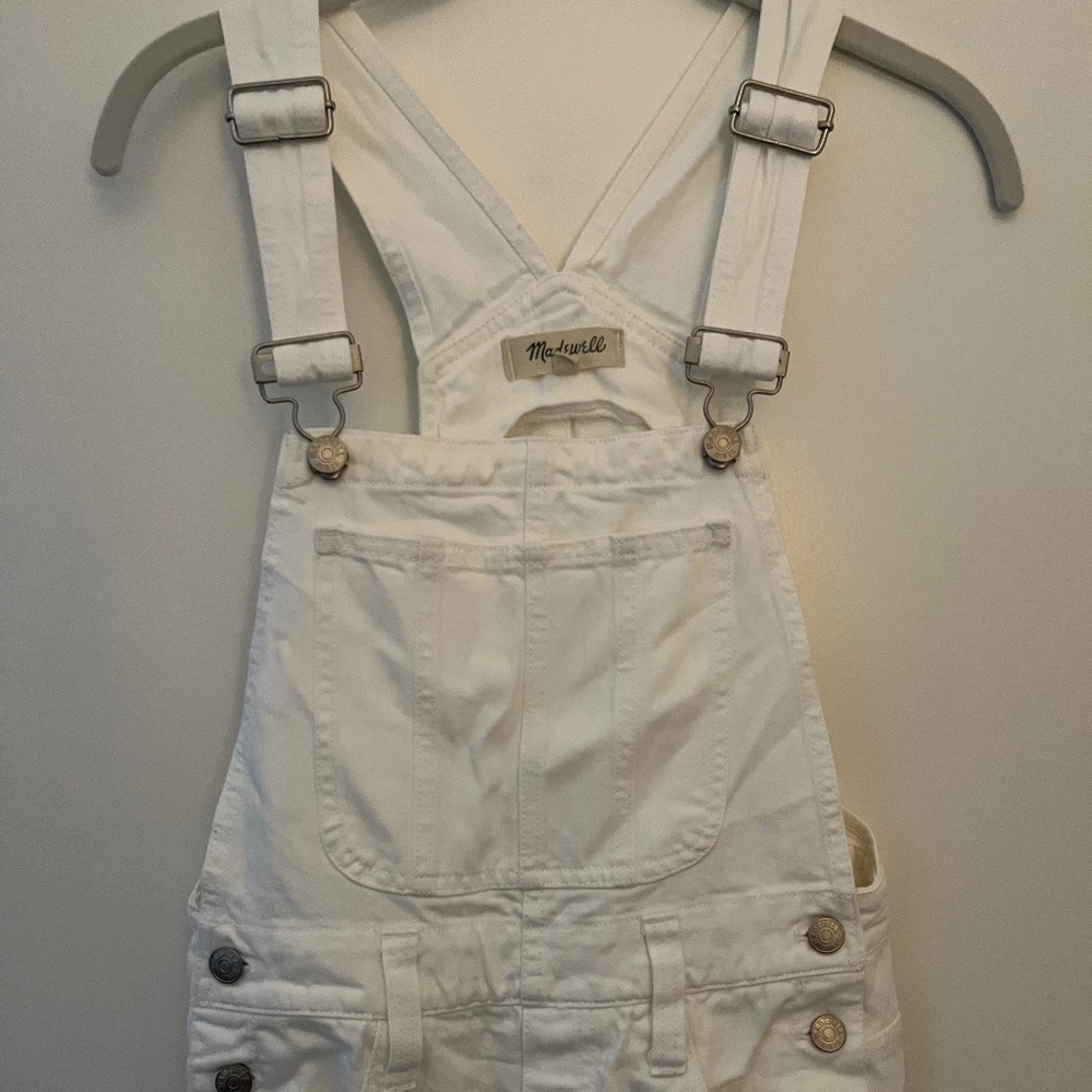 Madewell White Overalls